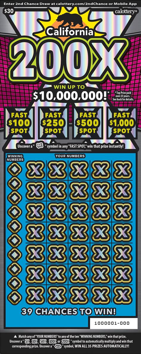 best $30 scratcher california lottery